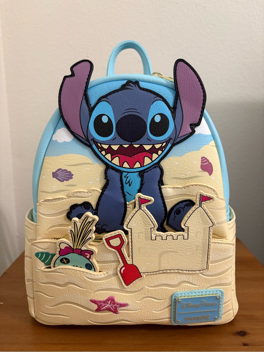 Loungefly Blue Stitch Beach Sandcastle Backpack